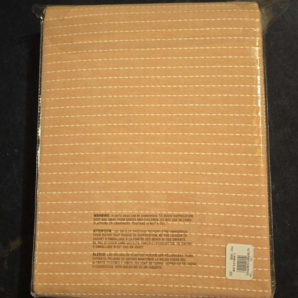 ❤️BUY 2 GET 1 FREE  West Elm Chambray Tack Stripe Curtain, Size 48"W x 96"L,Pink - Picture 6 of 11